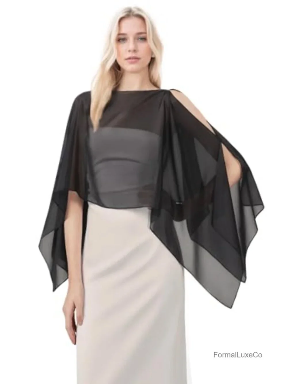 Chiffon Shawl Wrap for Women Evening Dress Wedding Cover Up